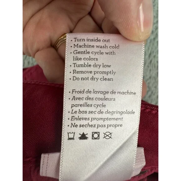 Paige Verdugo Ultra Skinny Womens 25 Red Jeans Comfort Office Cotton/Elastane - Picture 8 of 16